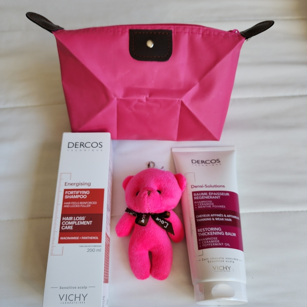 FREE Charm-Vichy Dercos Energising Fortifying Shampoo & Thickening Balm+Pouch